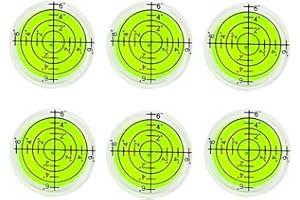 WOYISEPG 6Pcs Circular Bubble Spirit Levels RV Levelers 32mm RV Standard Levels Leveling Tools for Travel Trailer, Turntable, Phonograph, Camera, Tripod (32x7mm)
