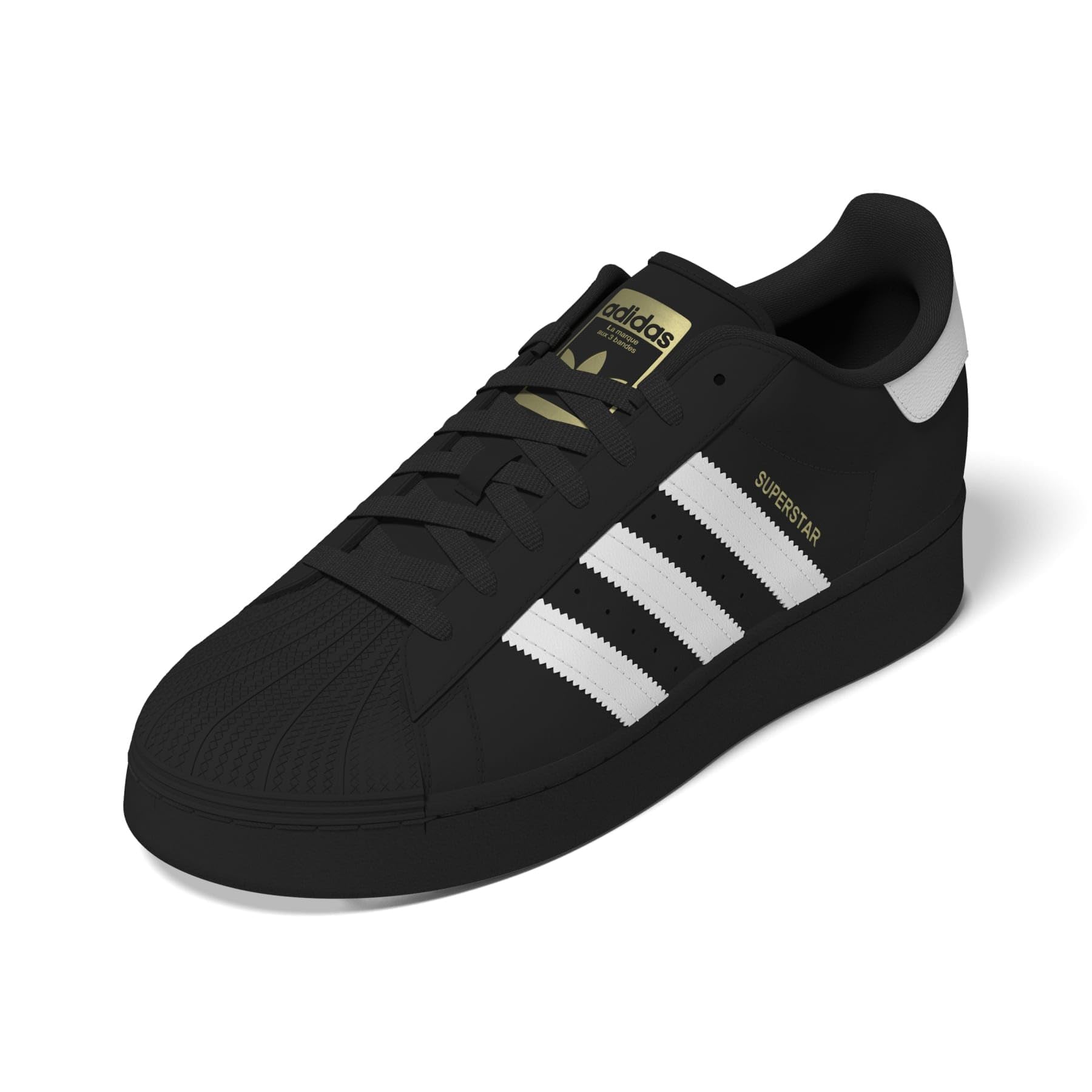 Photo 1 of adidas Originals Superstar XLG Core Black/White/Gold Metallic Men's 13, Women's 14 Medium