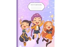 Composition Notebook: 110 College Ruled Kpop Demon's Hunters Idol Music Inpirsed Pages | 6x9in | Back to School gift for Kids