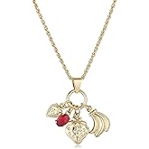 HZMAN 18K Gold Plated Brass Charming Necklace - Hypoallergenic Lightweight Elegant Jewelry Gift for Women