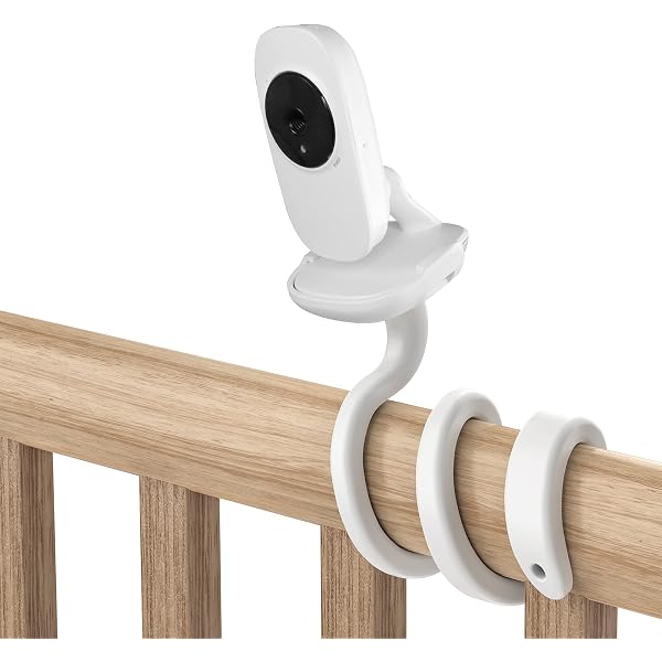 Pearluck Flexible Baby Monitor Mount For Owlet Duo & Owlet Cam – Silicone Twist Mount, No Tools Needed
