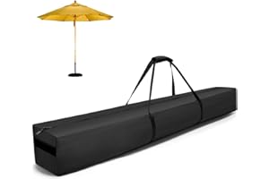 UTHEM Patio Umbrella Storage Bag 67 Inch Waterproof Oversized Outdoor Beach Umbrella Carrying Bag (Black)