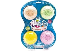 LEARNING RESOURCES Educational Insights Playfoam Sparkle 4-Pack - Sensory Toys & Squishy Fidget Toys for Kids, Foam Blocks, Non Sticky Dough, Sensory Bin Filler Essentials & Classroom Activities, Gifts for Ages 3+
