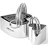 ALLTOP Biscuit Cutters with Handle, Stainless Steel Cookie Cutter, Professional Baking Essential Tools for Pastry, Scone, Don