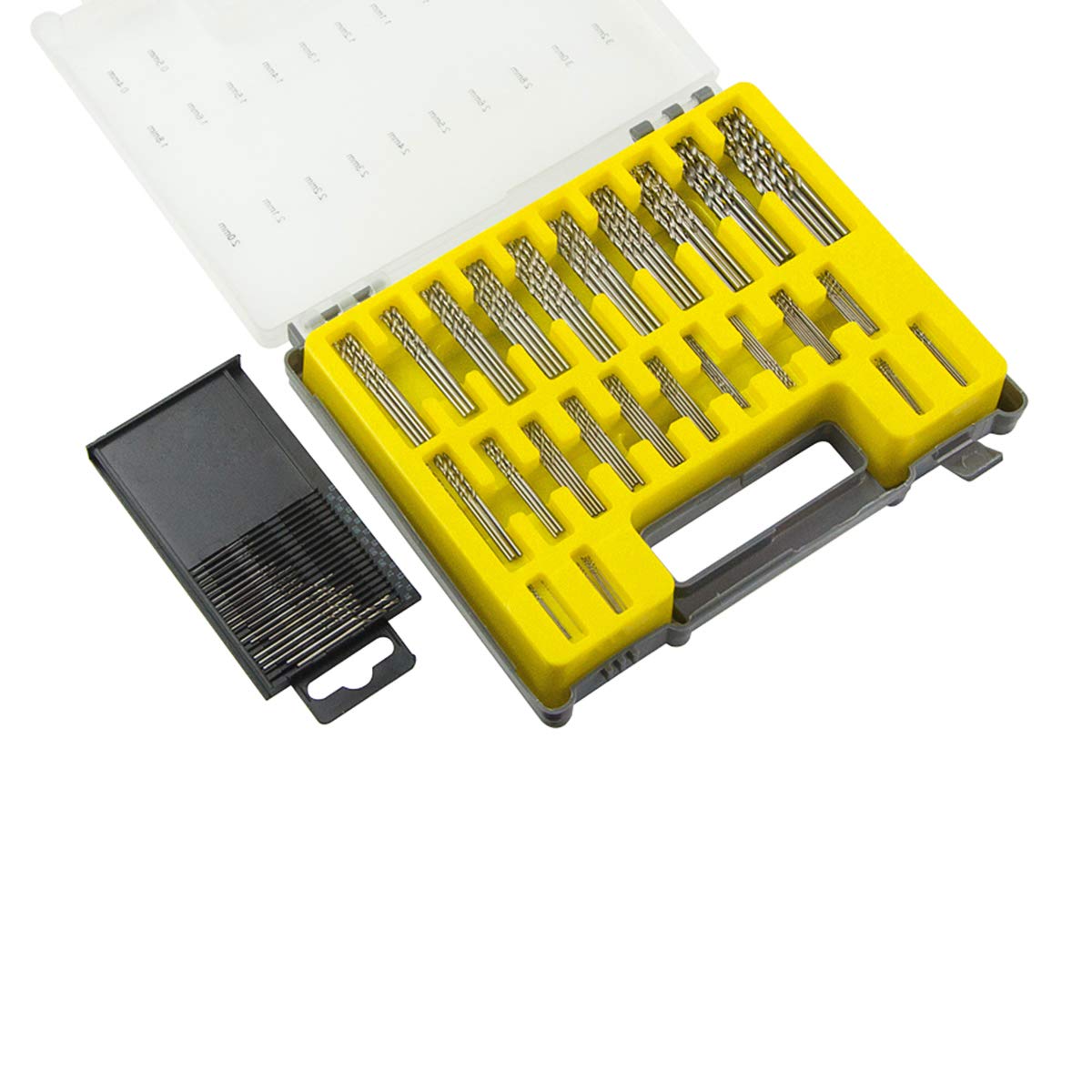 KATUR Mini Twist Drill Bit Kit, 150Pcs 0.4mm-3.2 HSS Micro Precision Twist Drill for PCB Crafts Jewelry Drilling Tool in a Carry Case