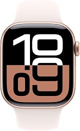 Apple Watch Series 10 GPS 42mm Rose Gold Aluminium Light Blush Band S/M view 2