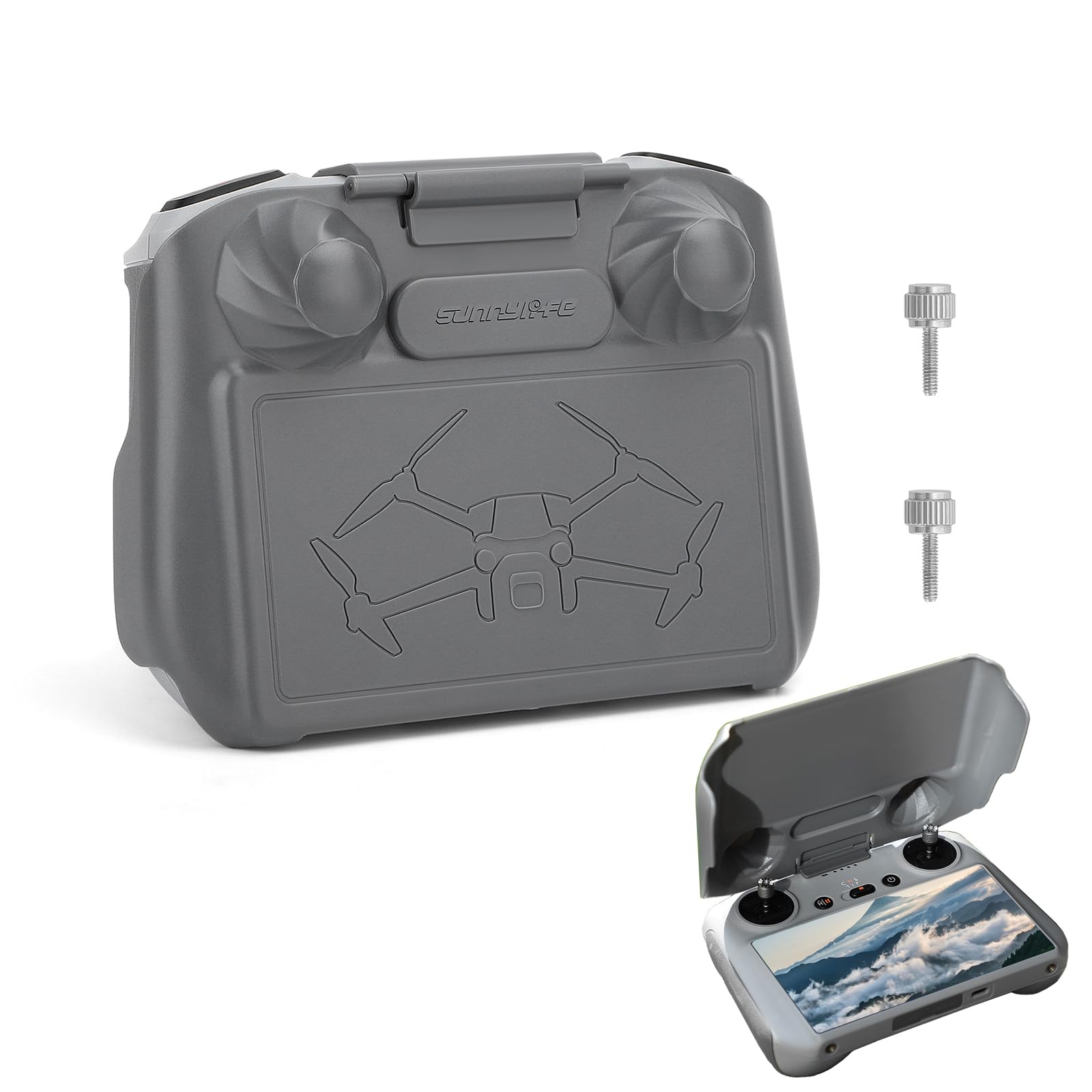 Mini 3 Pro RC Sun Hood Sun Protection, 2-in-1 Controller Protective Cover Sun Visor for DJI RC, DJI Mini 3 Pro RC Remote Control Protection Screen Monitor Cover Accessories