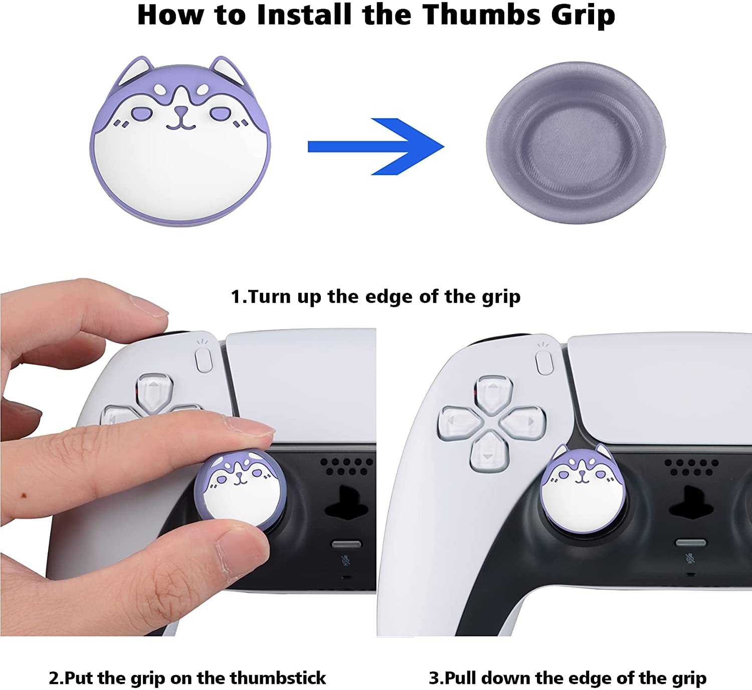 PlayVital Cute Thumb Grip Caps for ps5/4 Controller, Silicone Analog Stick Caps Cover for Xbox Series X/S, Thumbstick Caps for Switch Pro Controller - Brown Bear & Koala