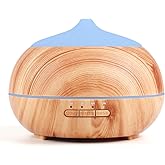 HAPPTWS 500ML Essential Oil Diffuser - BPA Free Ultrasonic Aromatherapy Diffuser, with 7-Color Lights - Waterless Auto Shut Off - Yellow
