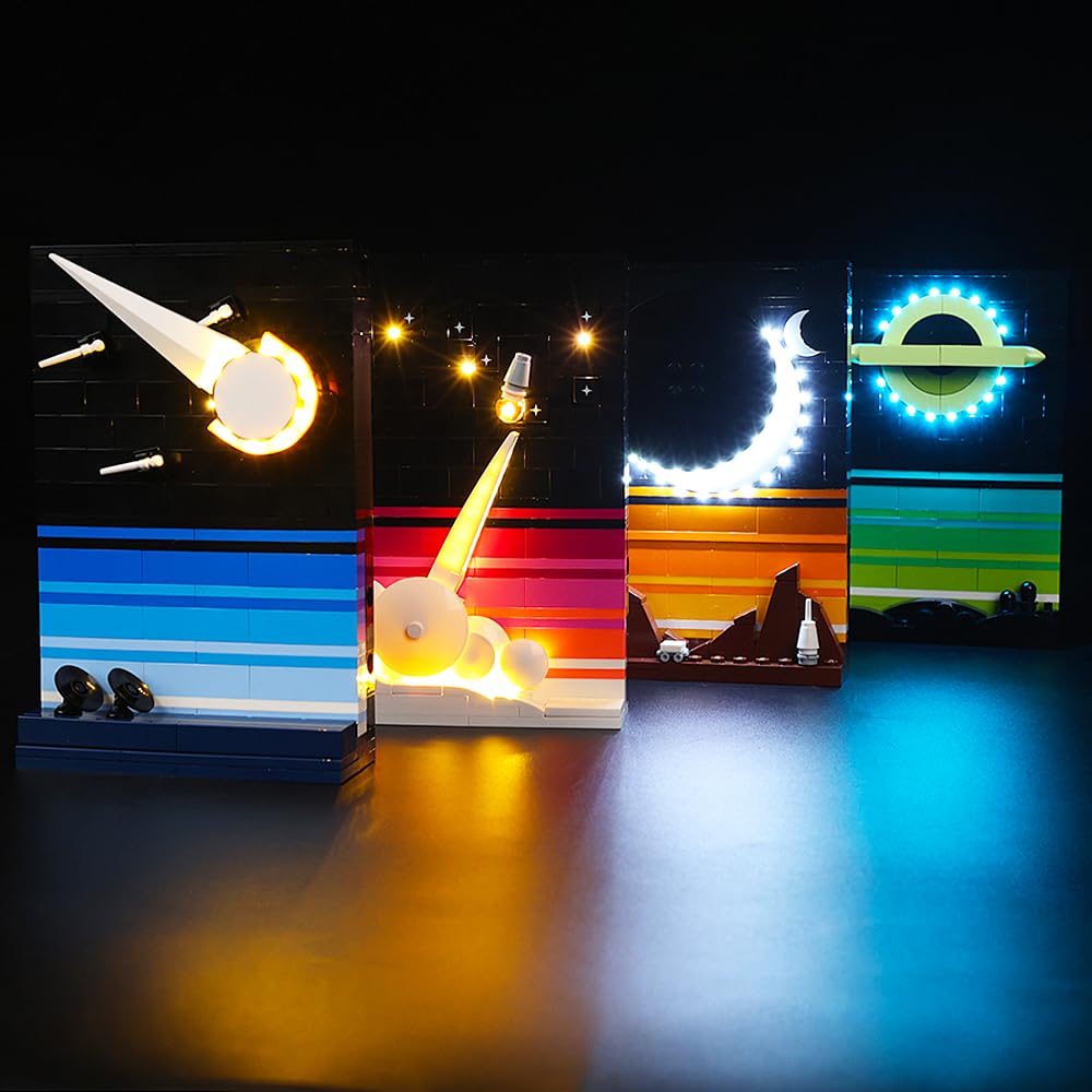 Kyglaring LED Lighting Kit (No Model) - Compatible with Lego-21340 Ideas Tales of The Space Age Building Blocks Model Set - Only LEDs No Brick Set (Classic Version)