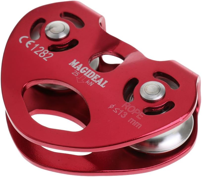 SM SunniMix 25KN Zip Line Cable Trolley, Fast Speed Double Rope Pulley