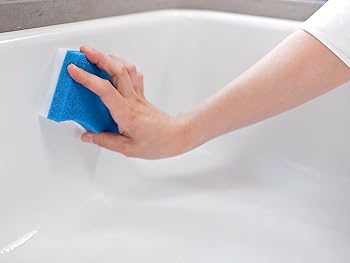 Image: Scotch-Brite Soap Scum Eraser |  Removes stubborn stains without chemicals! | Easily removes hard water spots, and soap scum from just about anywhere