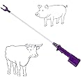 RANCH CHOICE Purple Rechargeable Livestock Prod Waterproof Cattle prod with 28" Flexible Shaft (38 1/2 inch)
