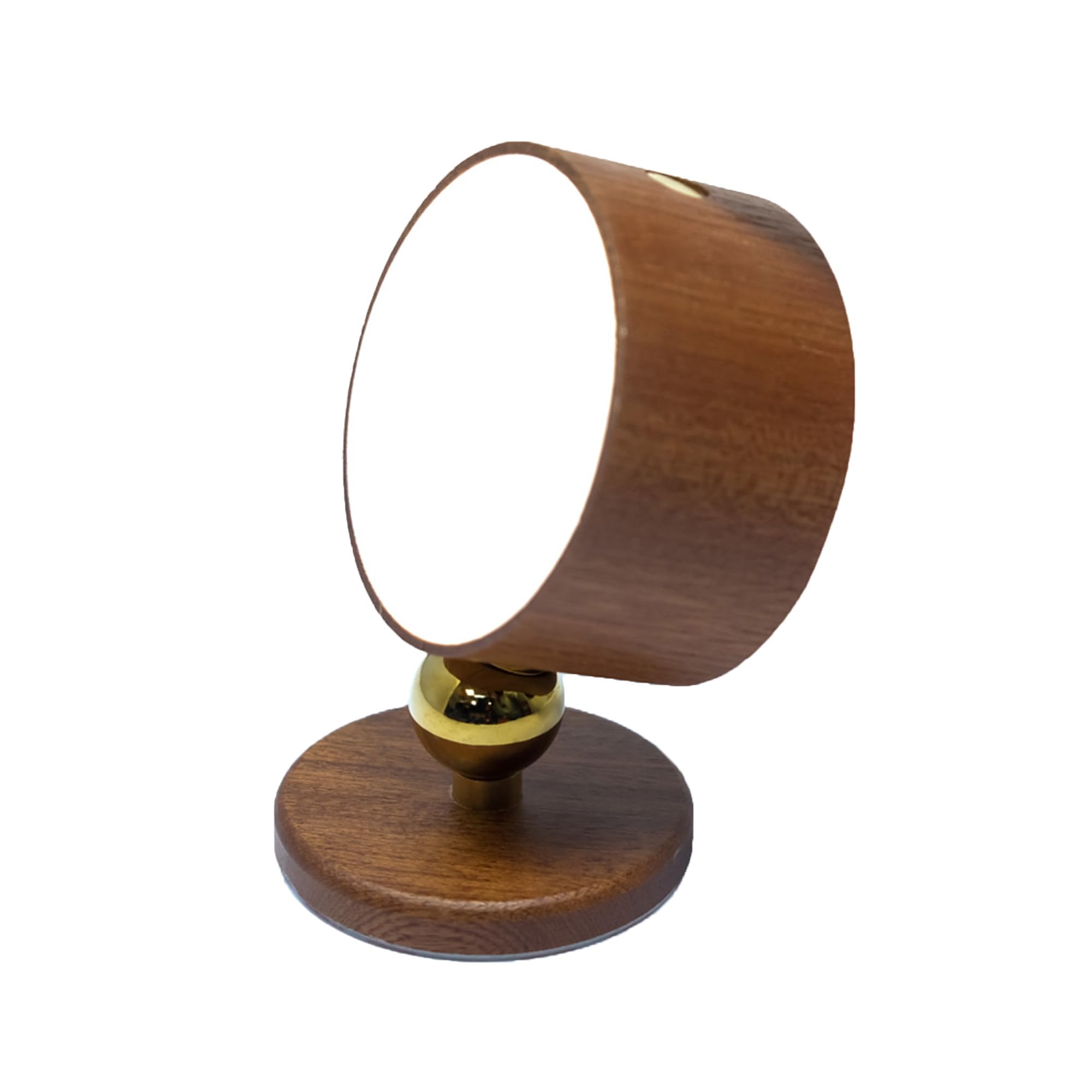FIRST4MAGNETS MagLight Magnetic 360° Rotatable LED Wall Light, Wooden Wireless USB Rechargeable Night Light for Reading, Study, Office, Bedroom - Sapele Wood