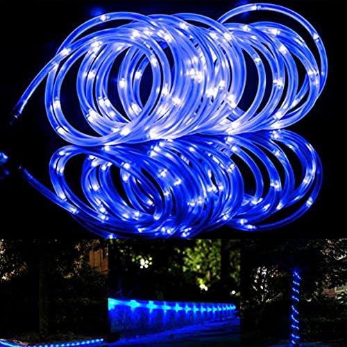 33ft 100 LED Solar Powered String Lights Festival Decorative Lights Waterproof Rope Garden Light for Wedding Parties Outdoor Twinkle Lights MaiTian (blue)