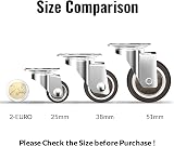 HOLKIE Castor Wheels 38mm with Brakes 4pc Furniture Casters 90KG Capacity view 4