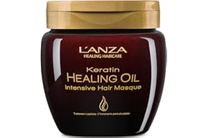 L'ANZA Keratin Healing Oil Intensive Hair Masque, Leave-in Conditioner Treatment for Damaged Hair, Nourishing Mask, Repairs, Boosts Shine, Strength, and Prevents Frizz, Cruelty Free (7.1 Fl Oz)