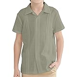 OEBLD Boys Cuban Guayabera Shirt Short Sleeve