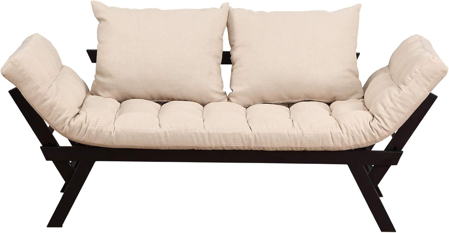 Amazon Com Homcom Click Clack Couch Convertible Futon Sleeper