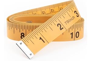 REIDEA Soft Tape Measure for Body Measuring Tape Soft Sewing Tailor Fabric Cloth Tape Measure for Weight Loss Flexible Ruler Double Scale 200cm/79inch, Pumpkin