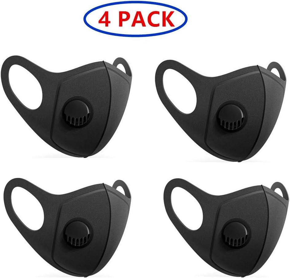 eaglecam Dust Mask,Anti PM2.5 Breathing Mask Cotton Haze Valve Anti Air Dust and Smoke Pollution Mask Filter Mouth-Muffle Mask for Sanding Running Cycling Outdoor Activities Black