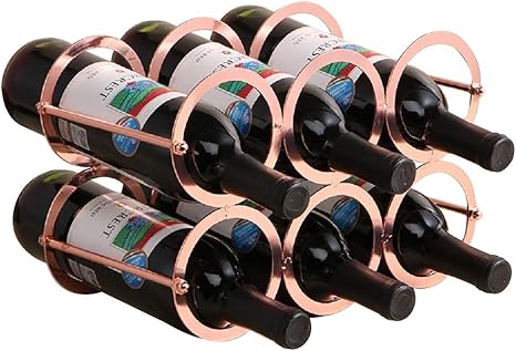 Amazon Anberotta ワインラック ワインホルダー 6本収納 ワイン シャンパン ボトル 収納 ケース スタンド インテリア W62 ブロンズ ワインラック ホルダー オンライン通販