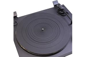 Turntable Mat, 12" Rubber Silicone Platter Slipmat Universal to All Hi-Fi Record LP Players by Gartopvoiz, Reduced Vibration, 3mm Thick