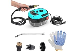 Decdeal Steam Cleaner - 2500W High Temperature Pressurized Handheld Steam Cleaning Machine with Brush Heads and Gloves, for Car Floors Kitchen Furniture Bathroom Windows