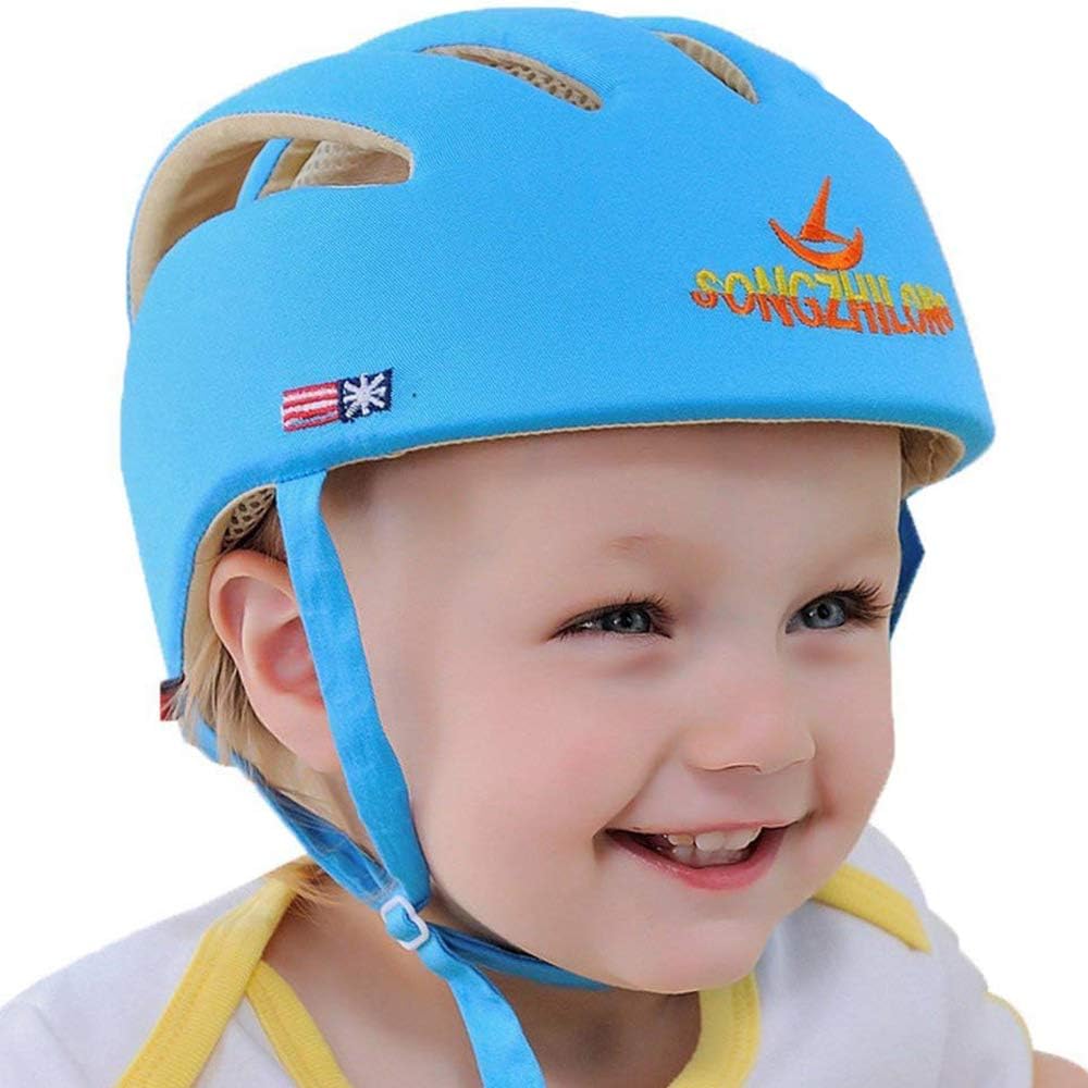 eZoneUK Infant Baby Toddler Safety Helmet Kids Head Protection Hat for Walking Crawling Baby Children Infant Adjustable Safety Helmet Headguard Protective Harnesses Cap