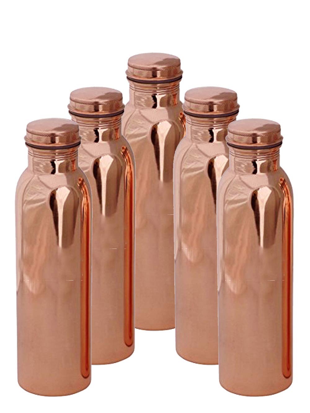 Virtual 1Ltr Basic Five Plain Copper Bottles Amazon.in Home & Kitchen
