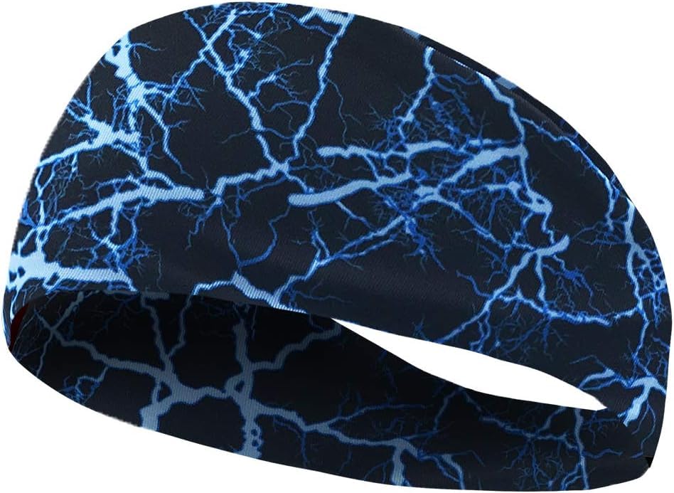 Mens Running Headband, 5Pack,Mens Sweatband Sports Headband for Running,Cycling,Basketball,Yoga,Fitness Workout, Headwear