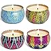 YIIA Fruity Scented Candles Gift Set, Natural Soy Wax Travel Tin Candle Stress Relief Aromatherapy with Sweet Odor 4-Pack(Lemon, Fig, Lavender, Spring Fresh)thumb 3