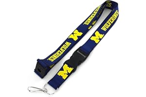 Aminco NCAA Michigan Wolverines Team Lanyard,Yellow
