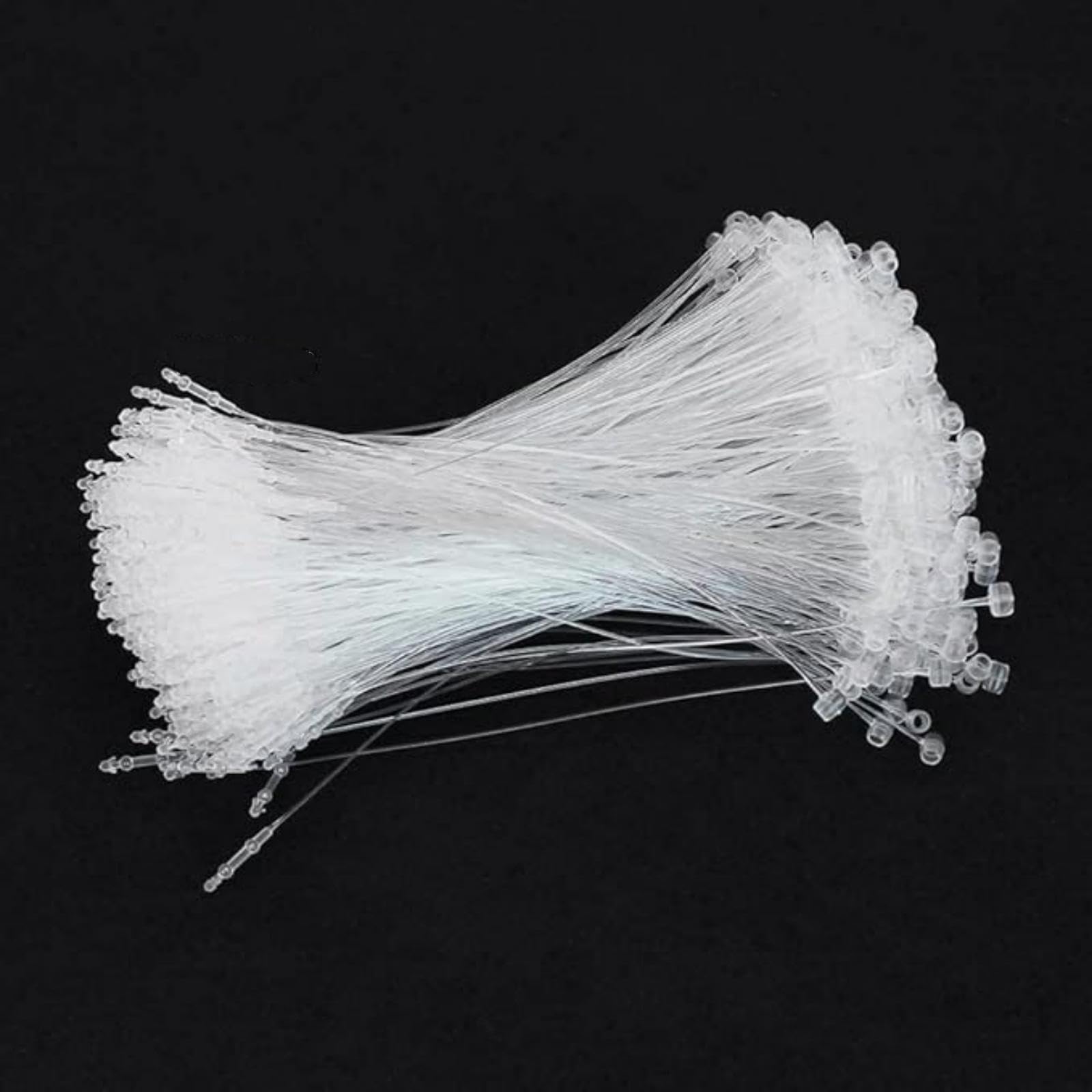 LbsAMP 1000 Pcs Plastic Price Tag Fastener, 12.5CM White Snap Lock Pins Loop for Delicate Items, Handbags, Hand-Knitted etc