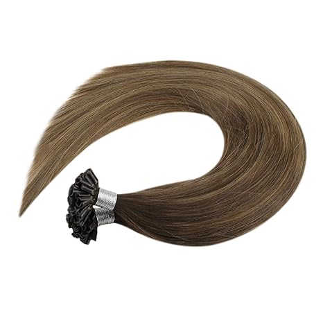 Vesunny 50 Strands Keratin U Tip Hair Extensions Balayage Human