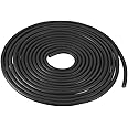 uxcell Nitrile Rubber Round Seal Strip, 4mm(5/32") Diameter 8 Meters (26.25Ft) Long Hard Solid Rubber Weather Stripping for DIY Gasket, Industrial Equipment, and Furniture