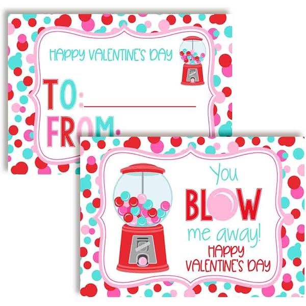 Amazon.com : You Blow Me Away Bubble Gum Themed Happy Valentine's Day Blank  Postcards To Send To Friends & Family, 4"x6" Fill In Notecards by  AmandaCreation (20) : Office Products