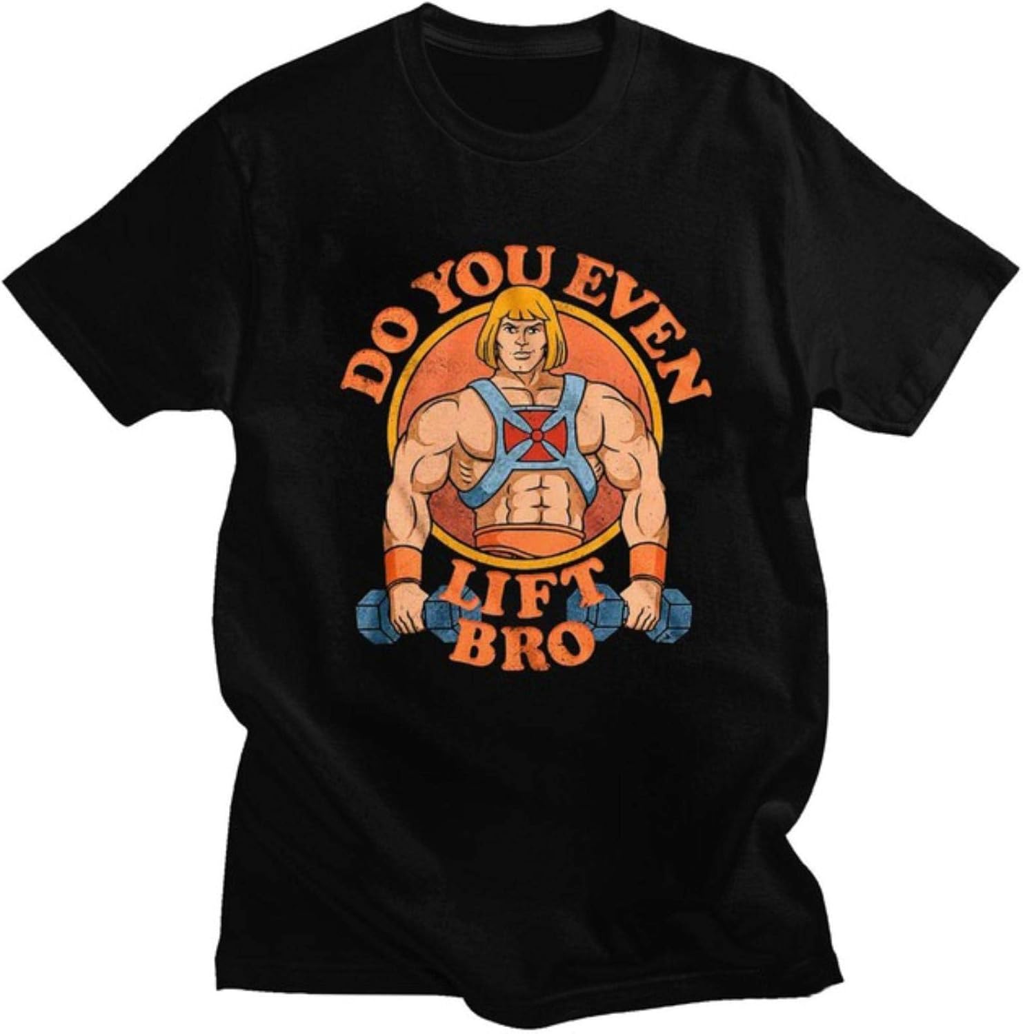 Vintage He Man Do You Even Lift Bro Tshirt Short Sleeve Pure Cotton T