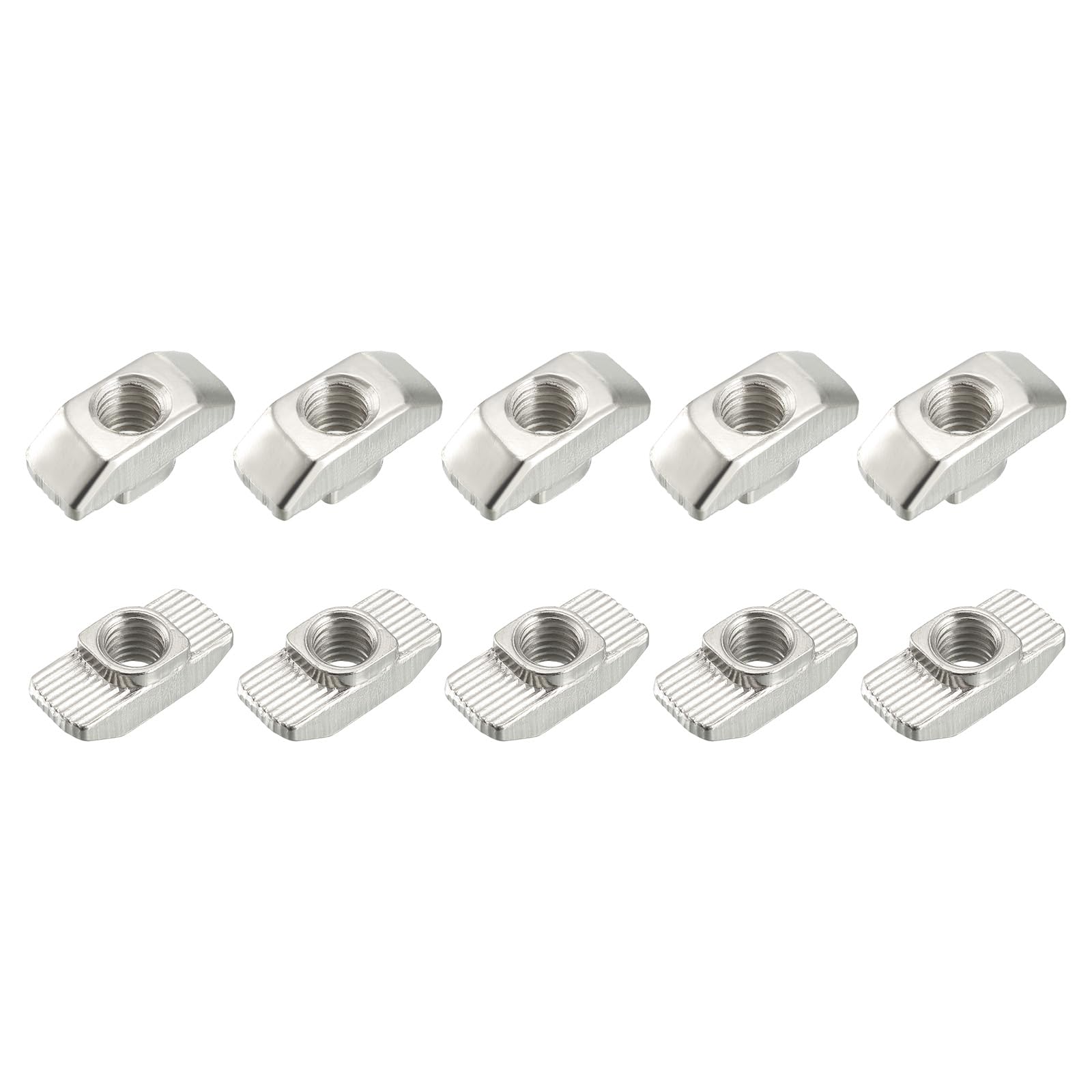 METALLIXITY Sliding T Slot Nuts (M6 Thread) 10pcs, Carbon Steel T-Slot Nut Hammer Head Fastener for 4040 Series Aluminum Extrusion Profile