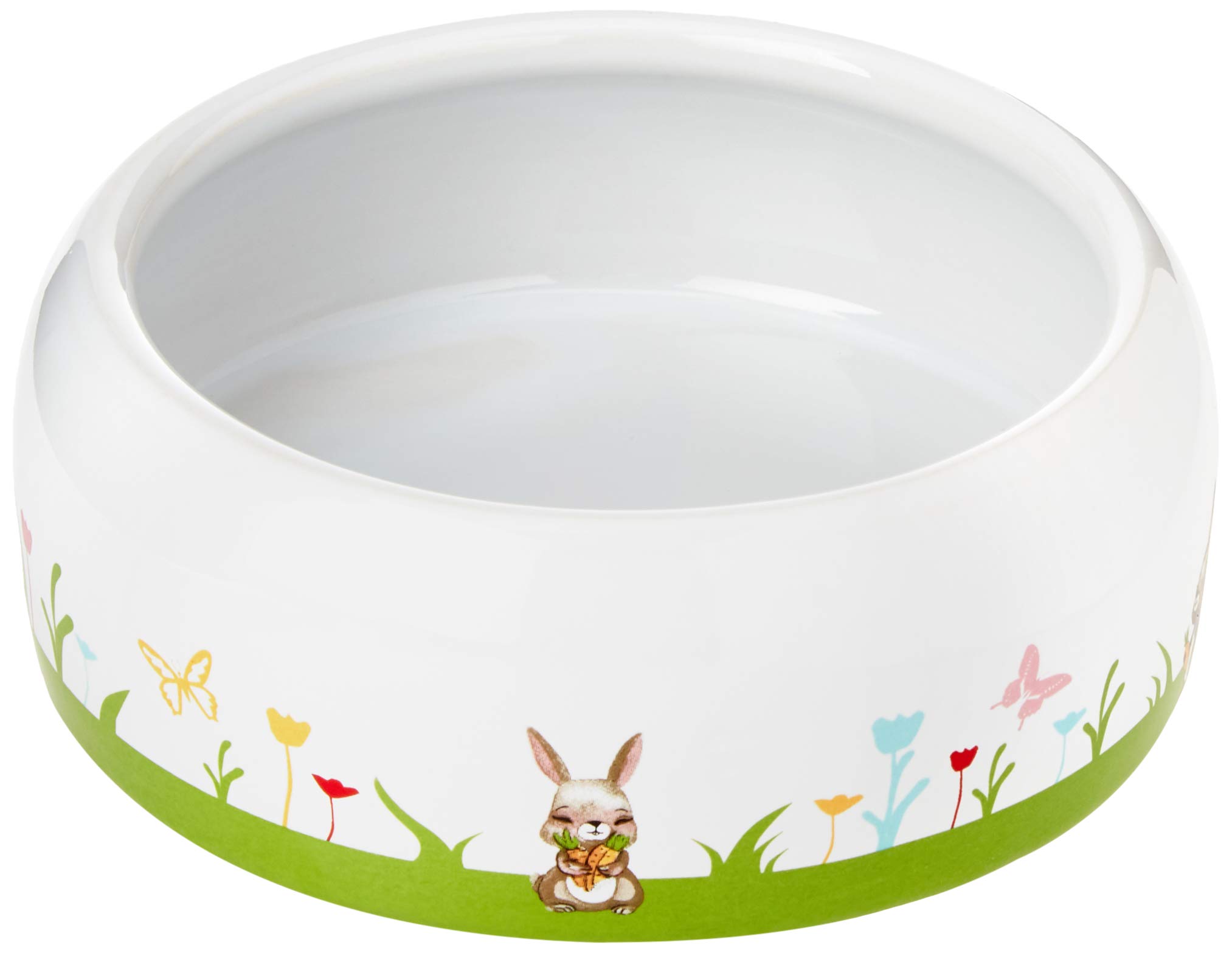 Nobby Flower 73752 Ceramic Feeding Trough, 500 ml, White/Multicoloured