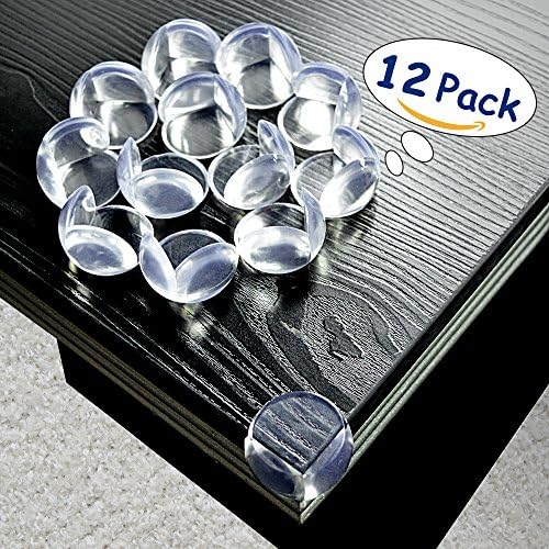 Baby Corner Guards, HOOYEE 12 Pack Furniture Edge Protectors Child Proofing &amp; Baby Safety Desk Table Sharp Corner Cushion Padding, Help Protect Against Bumps and Injuries