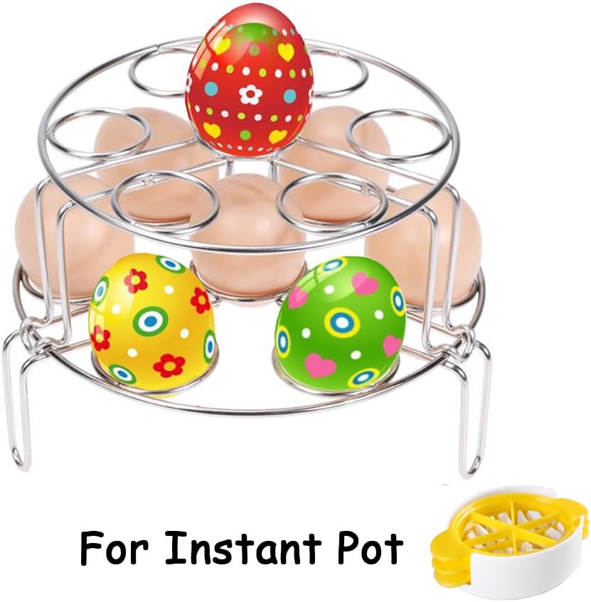 YidaLife Steamer Rack for Instant Pot, Stackable Egg Steam Rack Stand for Pressure Cooker, Stainless Steel Steaming Stand -2 Pack