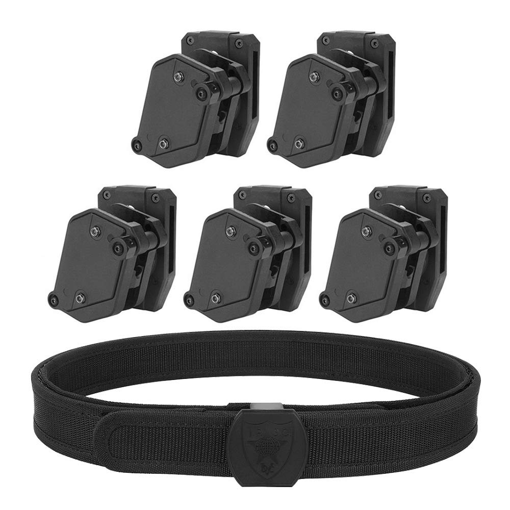 IPSC USPSA IDPA Competition Multi-Angle Magazine Pouch & Speed Pistol Holster Set - Black Polymer, Ambidextrous