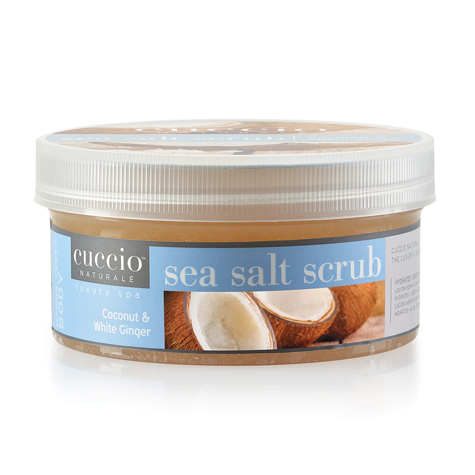 Cuccio - Sea Salt Scrub - Coconut and White Ginger - for Women - Scrub - 19.5 oz