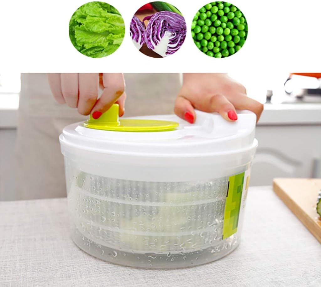 HOT1950s Manual Salad Spinner,Large Capacity Vegetables Washer Dryer