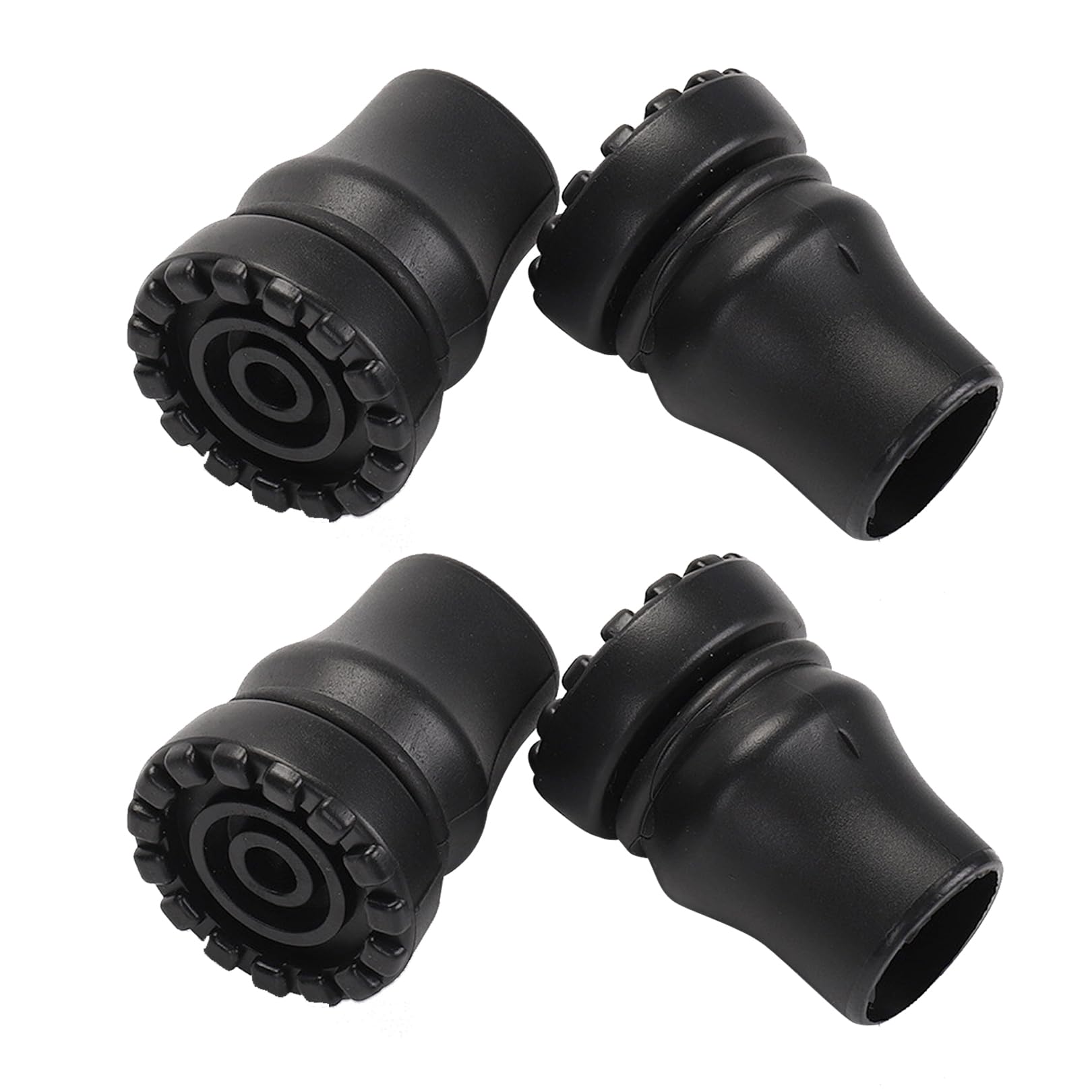 LIAMGUS Non-Slip Stable Replacement Walking Stick and Cane Rubber Tip - 4 Pieces for Hiking Sticks, Seniors Crutches