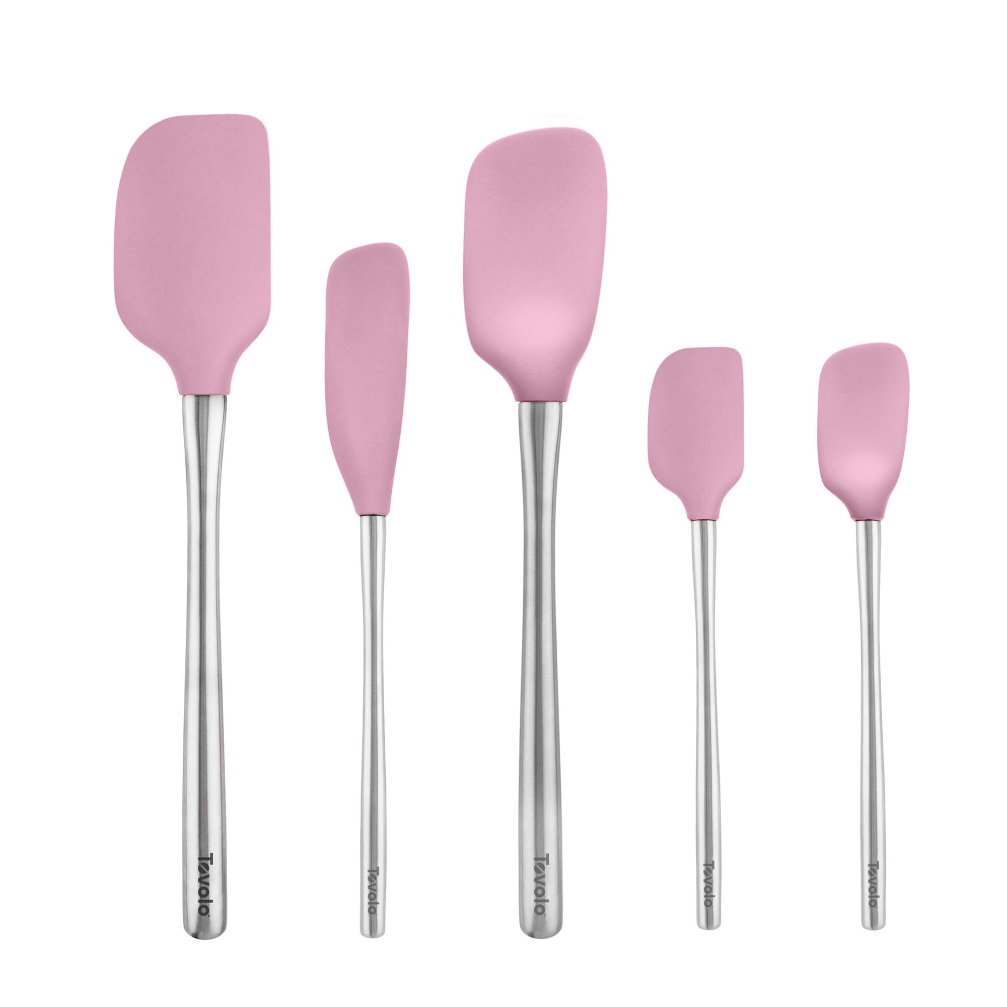 Tovolo Flex-Core Stainless Steel Handled Spatula Set of 5 for Meal Prep, Cooking, Baking, and More Image