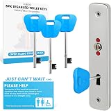 Rubigo 3 Pack Disabled Toilet Key UK with Just Cant Wait Card Blue view 1