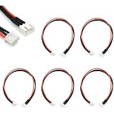 JST-XH 2S Balance Plug Extension Lead Wire 200mm 5 PCS for LiPo Battery Balance Charging 22AWG Silicone