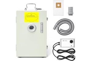 BUIFAC JG-207A Portable Dental Lab Single-Row 500W Single-Blade Wheel Vacuum Cleaner, Dust Collector Suitable for Laboratory Cleaning, Efficient, Portable, and Silent